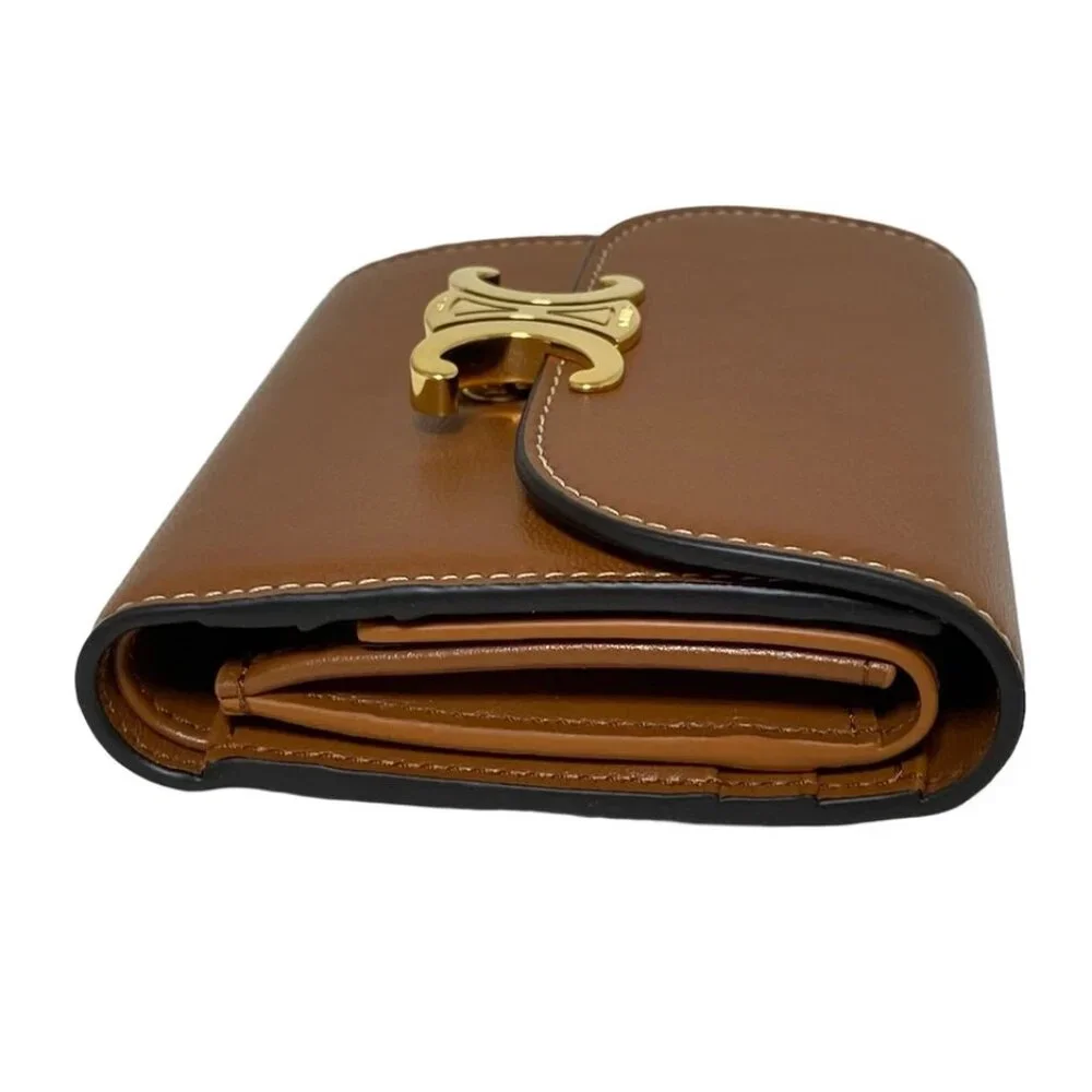 CELINE Small flap wallet Triomphe Tan (Brown) - 503-060425 - Picture 3 of 8
